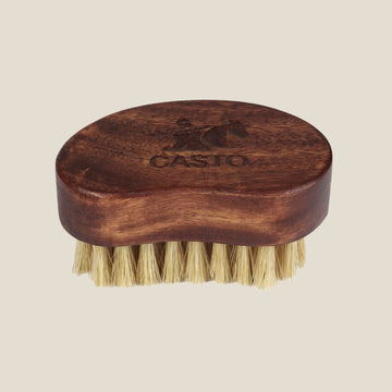 CASTO Beard Brush With 100% Natural Boar Bristles (Travel Size)
