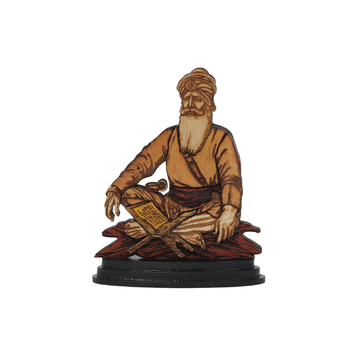 Wooden Spiritual Car Dashboard Stand Baba Deep Singh Ji