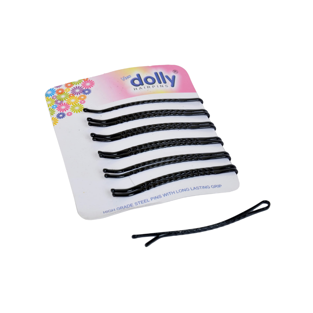 Dolly Beard Hair Pin Design Curve - Size 6cm (1 dozen)