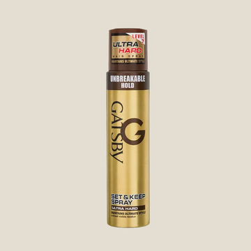 Gatsby Set & Keep Ultra Hard, Quick Drying Hair Spray - GOLD 250ml