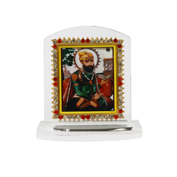 Heavy Acrylic Car Dashboard Idol Guru Teghbahadur Ji
