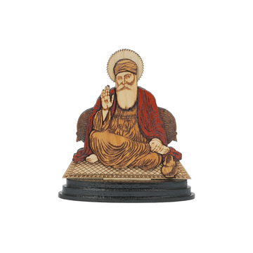 Wooden Spiritual Car Dashboard Stand Guru Nanak Dev Ji