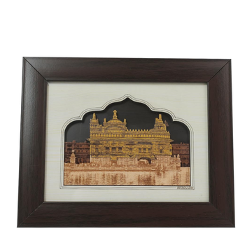 Handicraft Wooden Photo Frame Golden Temple