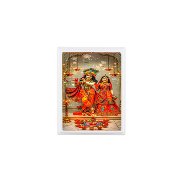 BISMAADH Decorative Night LED Lamp for Home & Pooja Room Radha Krishna