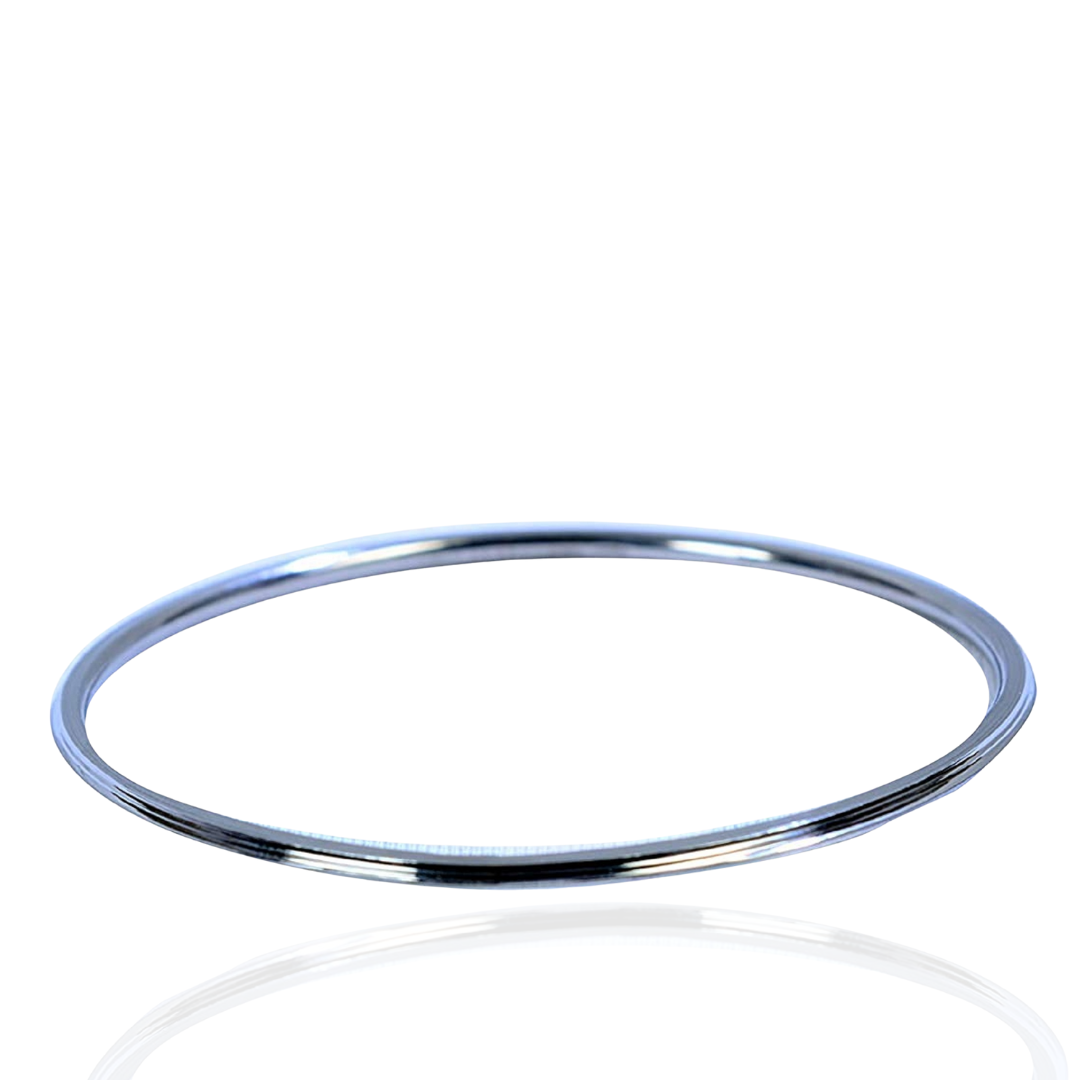 Stainless Steel Women’s Kada / Bracelet – 2mm Slim Plain, 5.5 cm