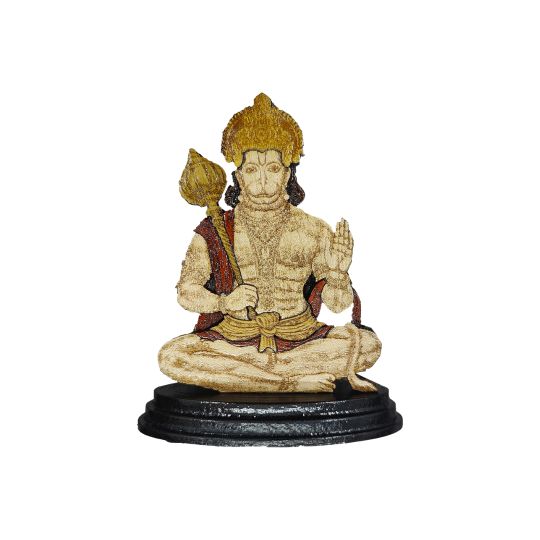 Wooden Spiritual Car Dashboard Stand Hanuman ji