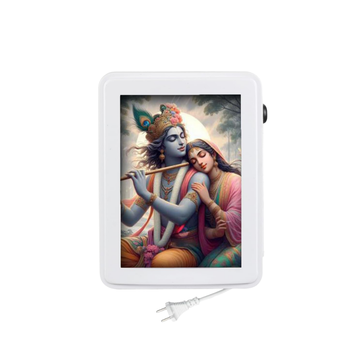 BISMAADH Classic Wired Krishna Mantra Box with 4-Inch LED Display 7 in 1 Recorded Mantar Krishna Bhajans & Jaap Speaker Box