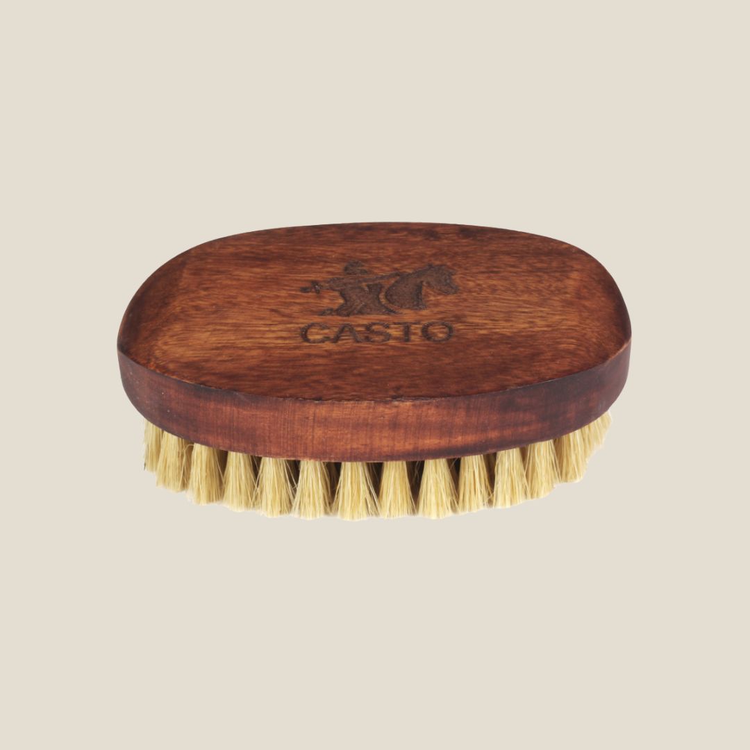 CASTO Beard Brush With 100% Natural Boar Bristles Taper