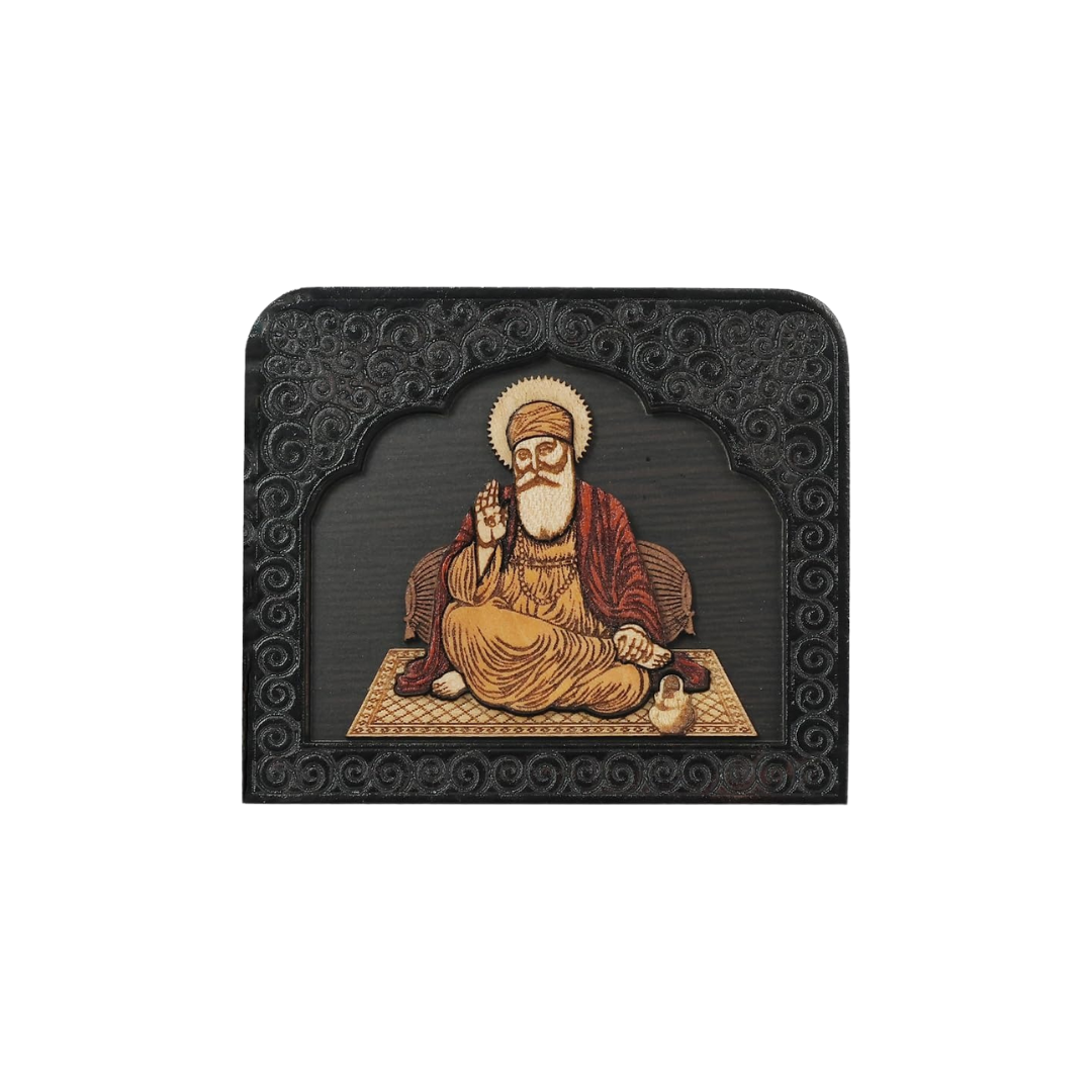 Temple Frame Car Dashboard Stand Guru Nanak Dev Ji