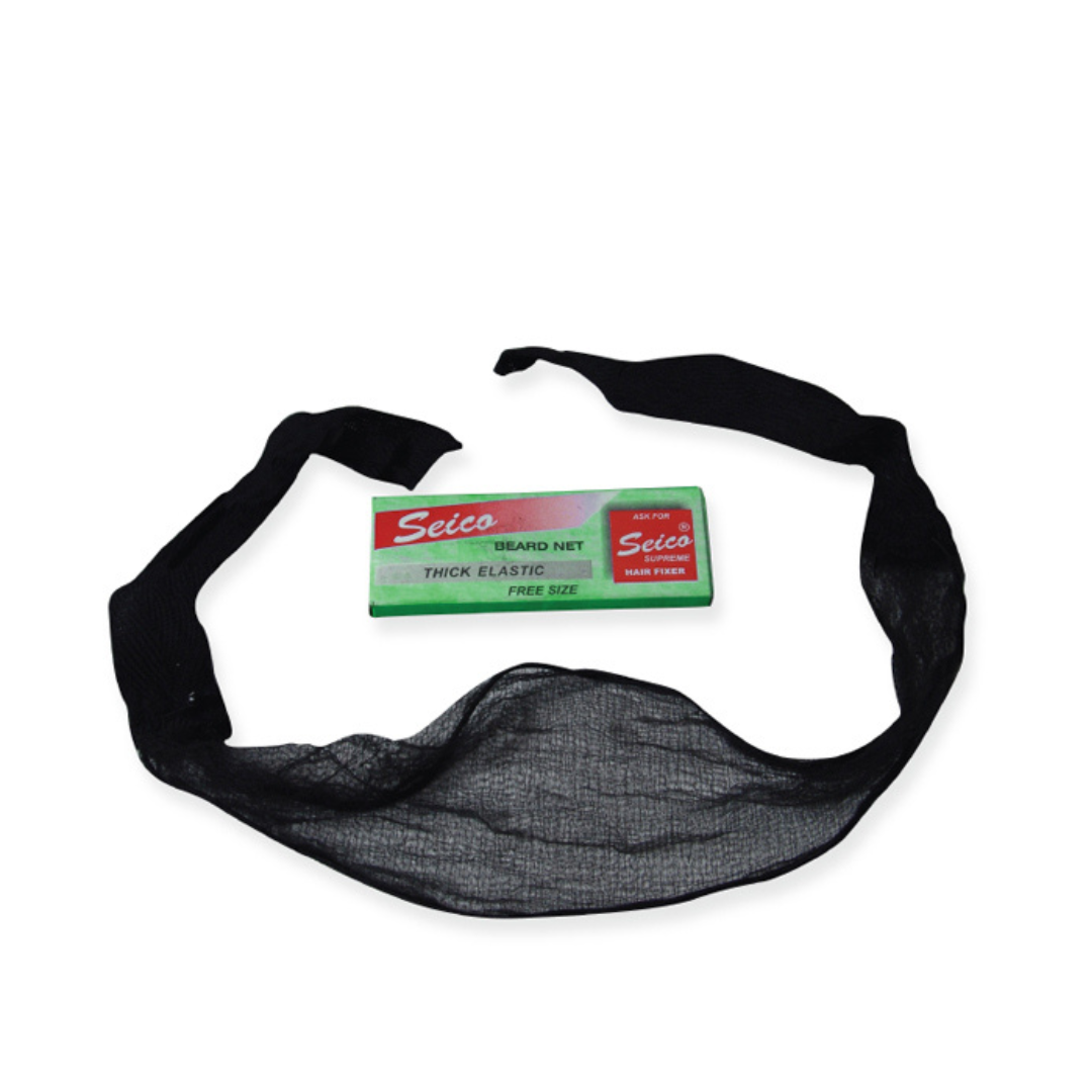 Seico Beard Net ( Green Box Double Elastic Pack of 10 )