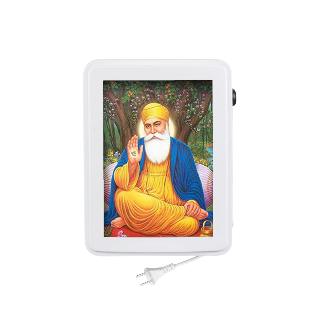 BISMAADH Classic Wired Mantra Box with 4-Inch LED Display with 10 in 1 Gurbani Box Satnam Waheguru, Mool Mantra Speaker