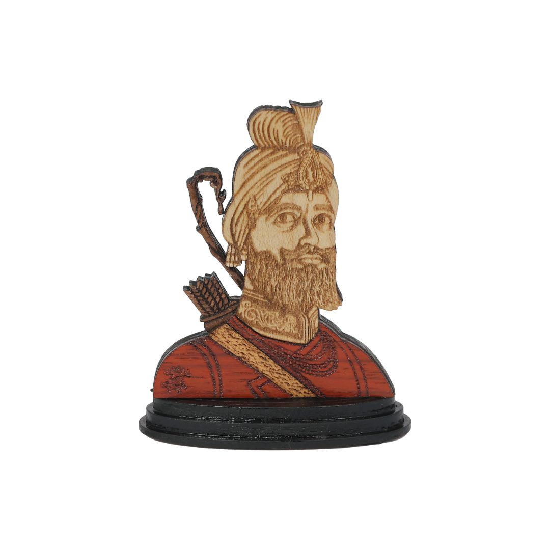 Wooden Spiritual Car Dashboard Stand Guru Gobind Singh ji