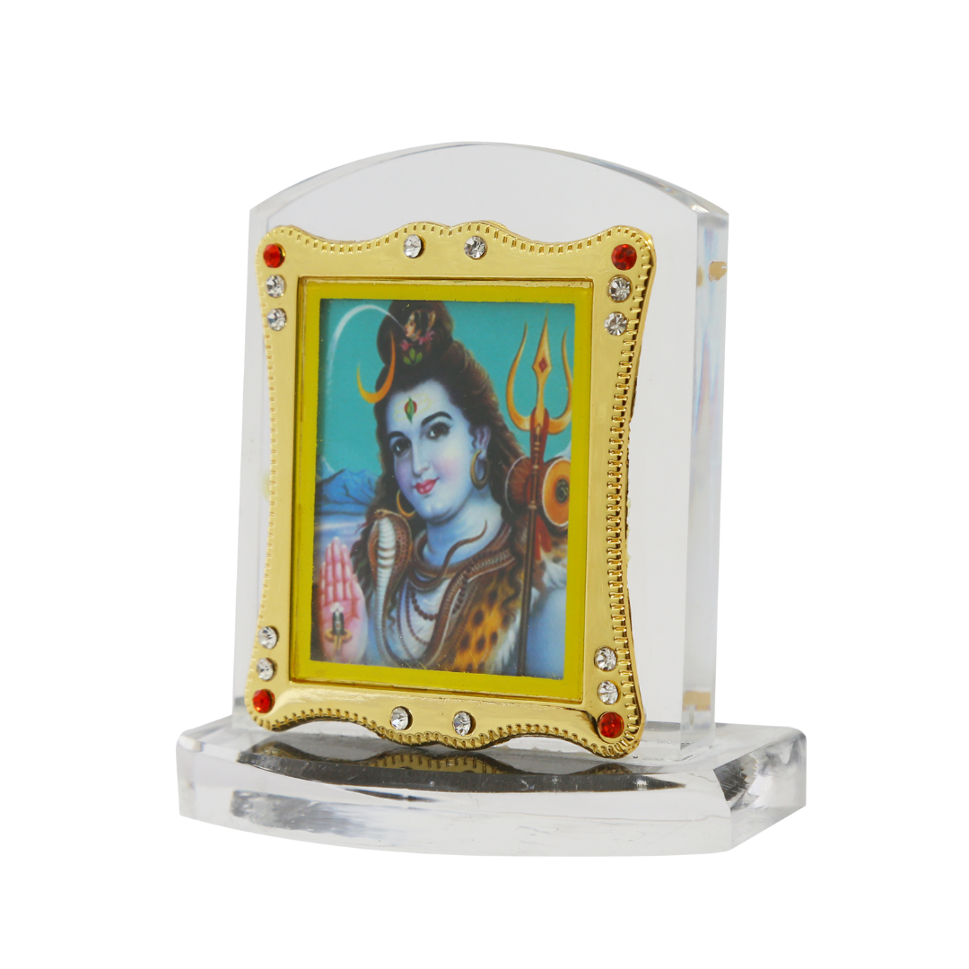 Heavy Acrylic Car Dashboard Idol Shiv Ji