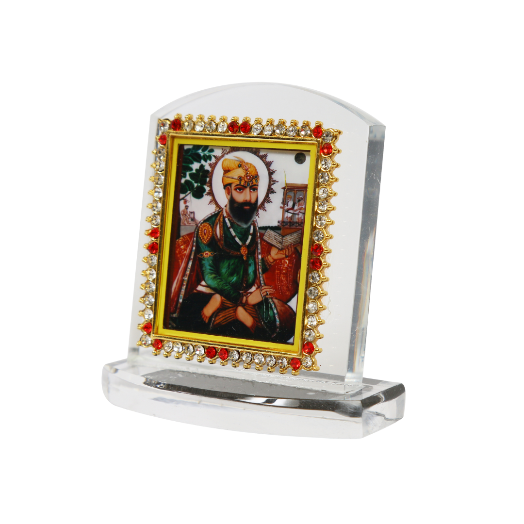 Heavy Acrylic Car Dashboard Idol Guru Teghbahadur Ji