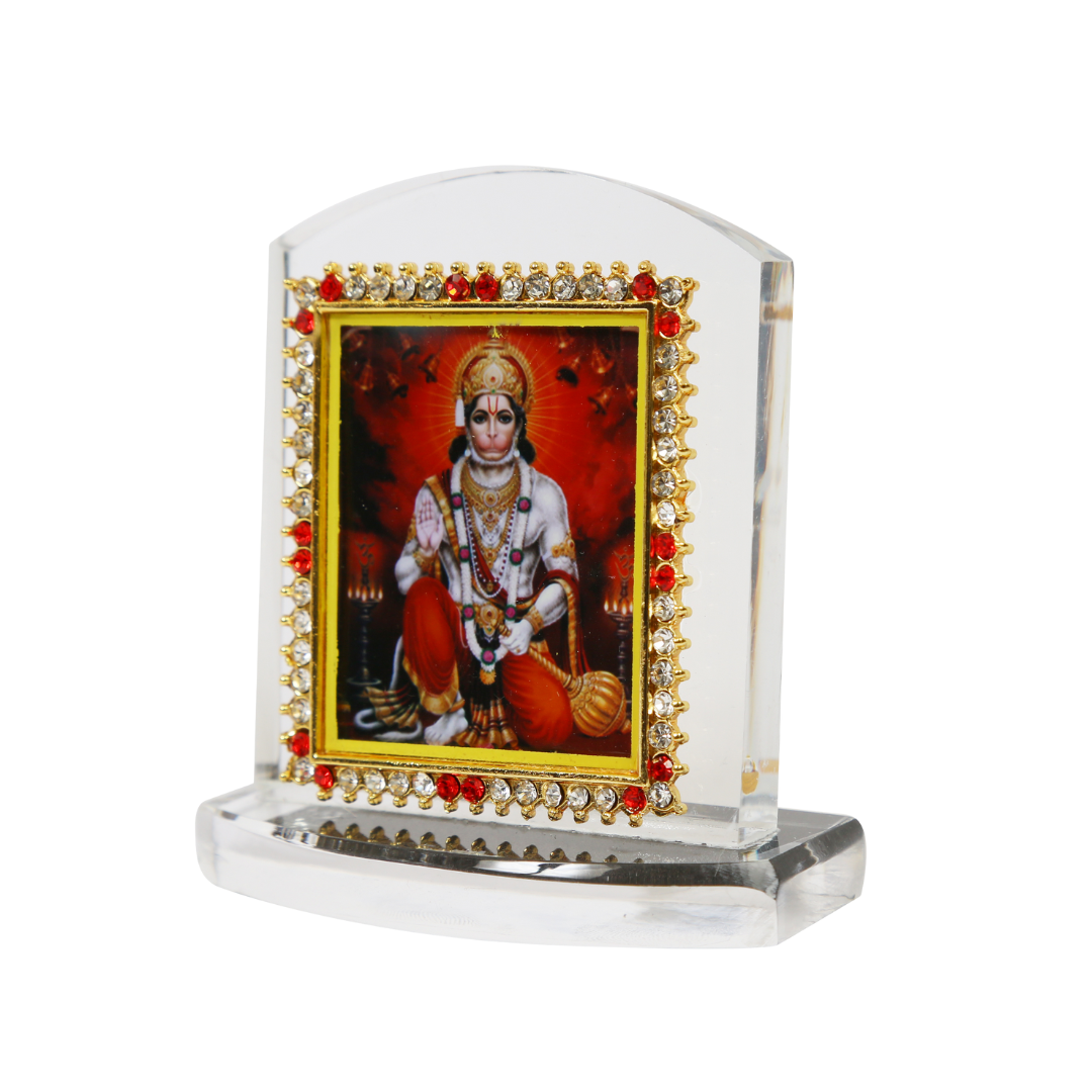 Heavy Acrylic Car Dashboard Idol Hanuman JI