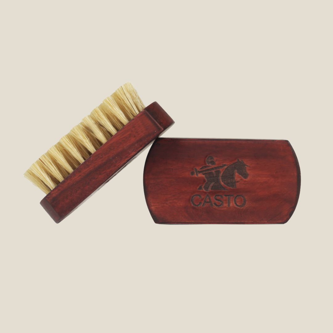 CASTO Beard Brush With 100% Natural Boar Bristles (Medium Size)