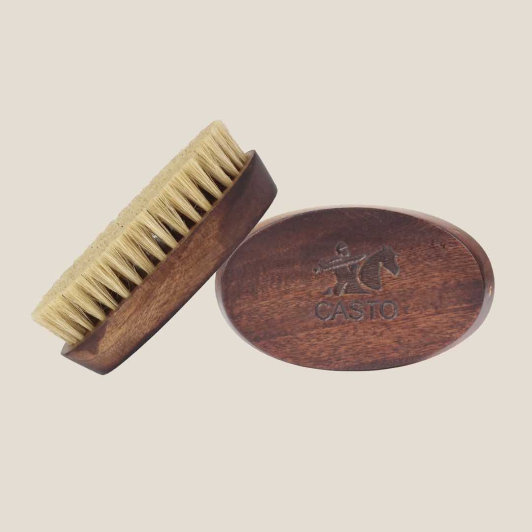 CASTO Beard Brush With 100% Natural Boar Bristles
