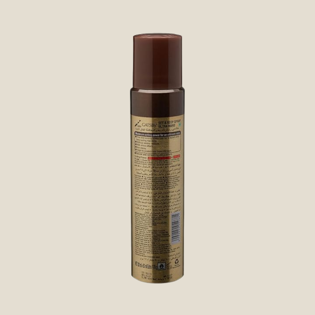 Gatsby Set & Keep Extreme Hold Hair Spray - Black 250ml