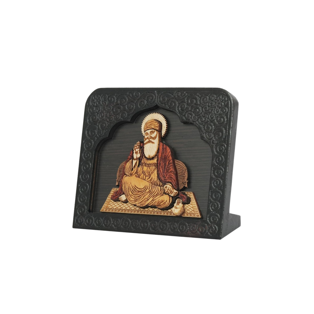 Temple Frame Car Dashboard Stand Guru Nanak Dev Ji