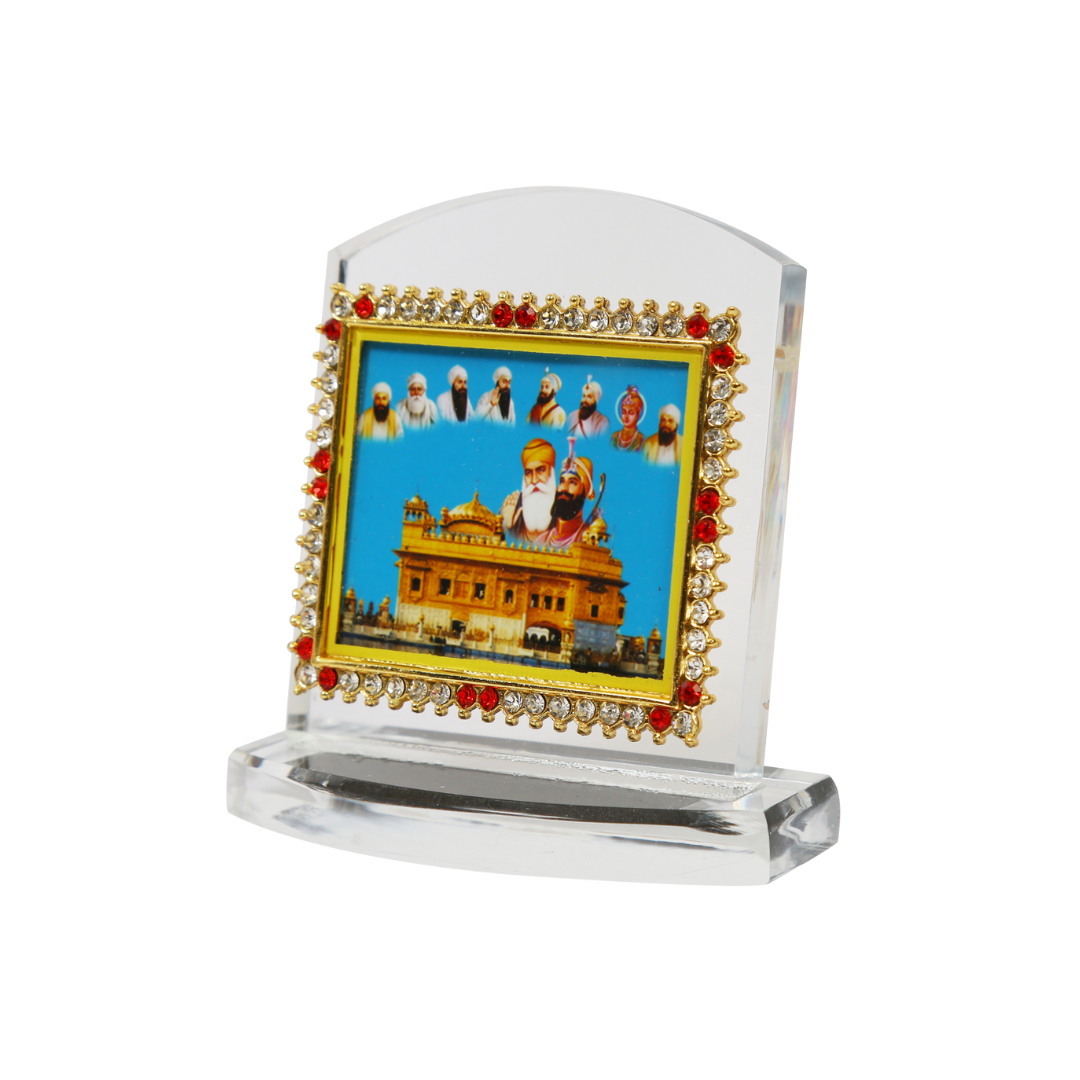 Heavy Acrylic Car Dashboard Idol Das Guru Golden Temple