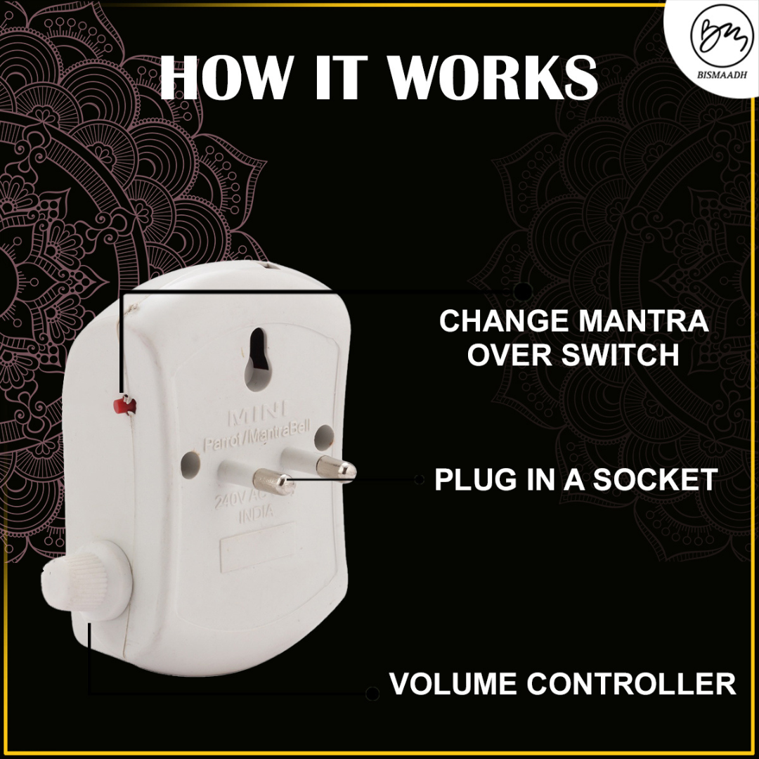 Bismaadh Electric Mini Mantra Chanting Box– Just Plug & Play Azan