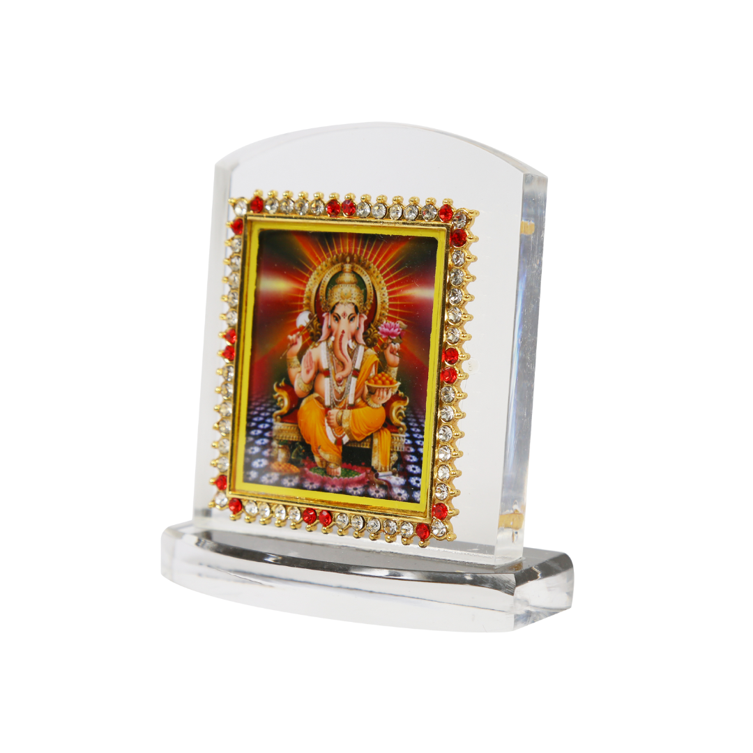 Heavy Acrylic Car Dashboard Idol Ganpati Ji