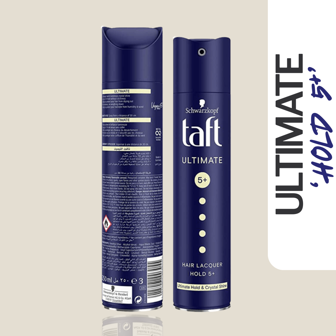 Schwarzkopf Taft Ultimate Hair Lacquer Ultimately Strong 5+, 250 ml