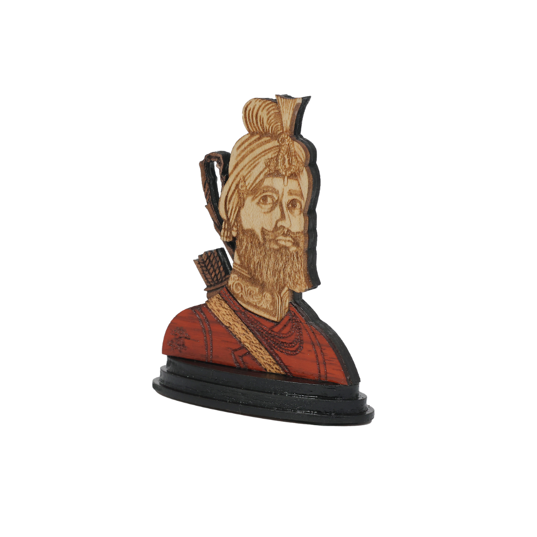 Wooden Spiritual Car Dashboard Stand Guru Gobind Singh ji