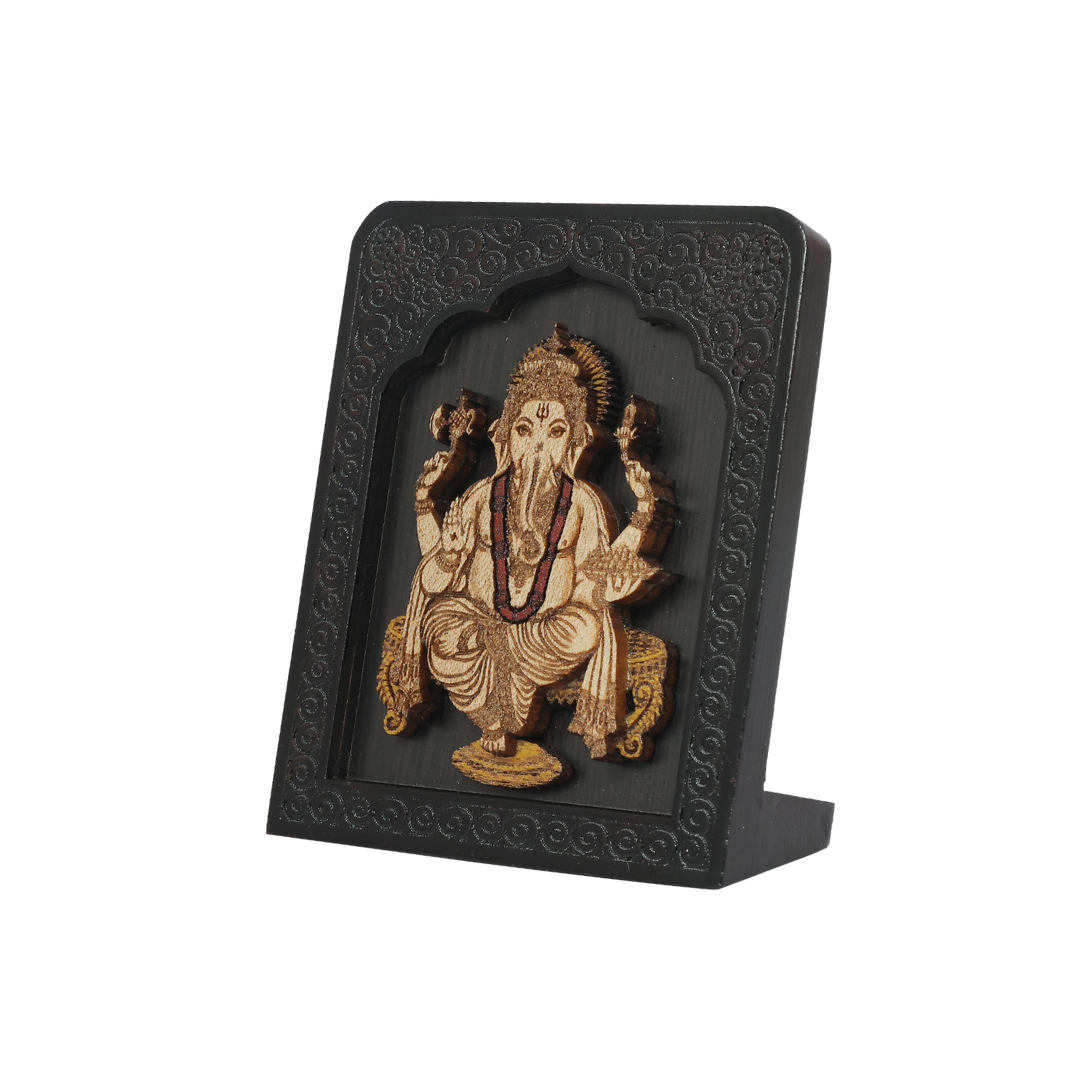 Temple Frame Car Dashboard Stand Ganesh ji