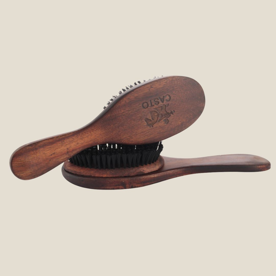 CASTO Handle Beard Brush With Nylon Bristles