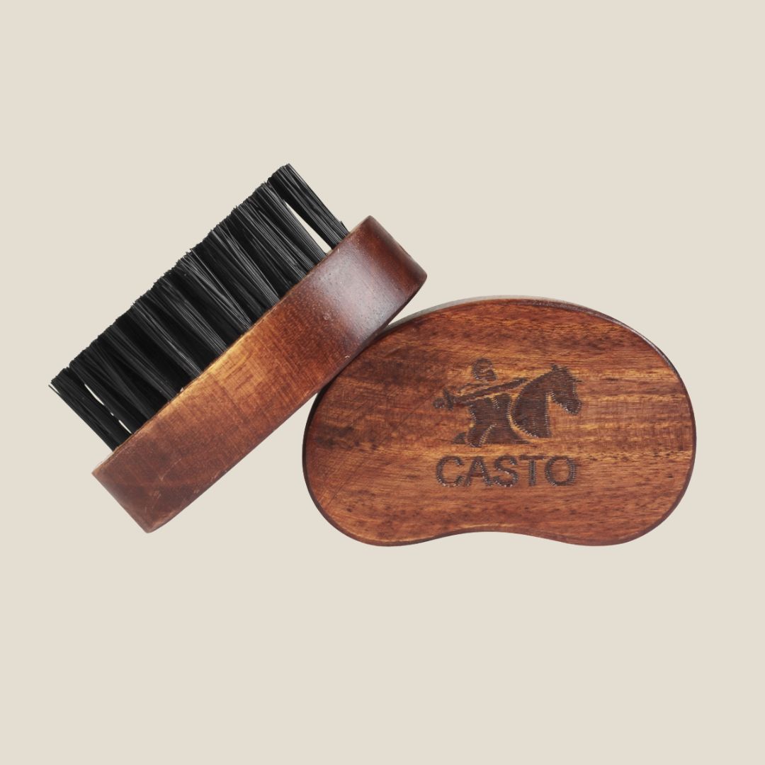 CASTO Beard Brush With Nylon Bristles (Travel Size)