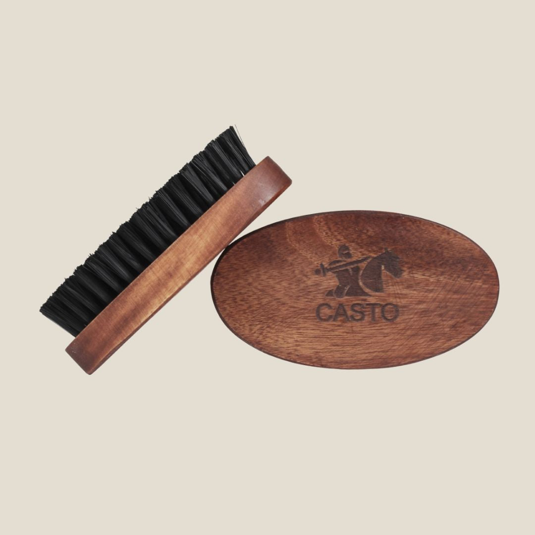 CASTO Beard Brush With Nylon Bristles Handle