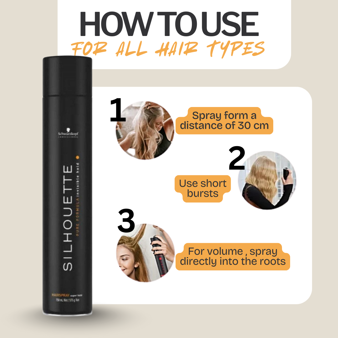 Silhouette Extra Strong Hair Spray hard fixing hairspray - 750 ml