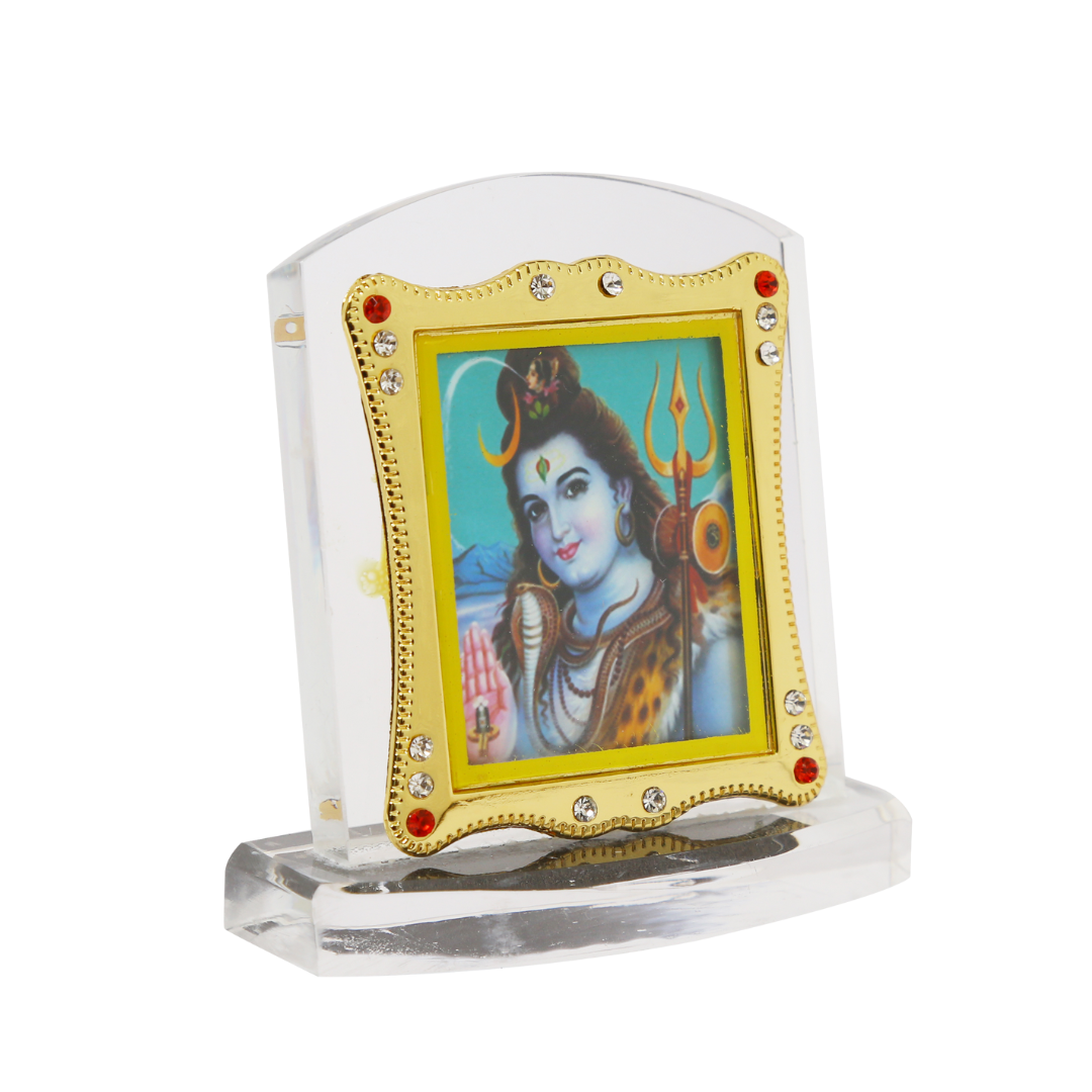 Heavy Acrylic Car Dashboard Idol Shiv Ji