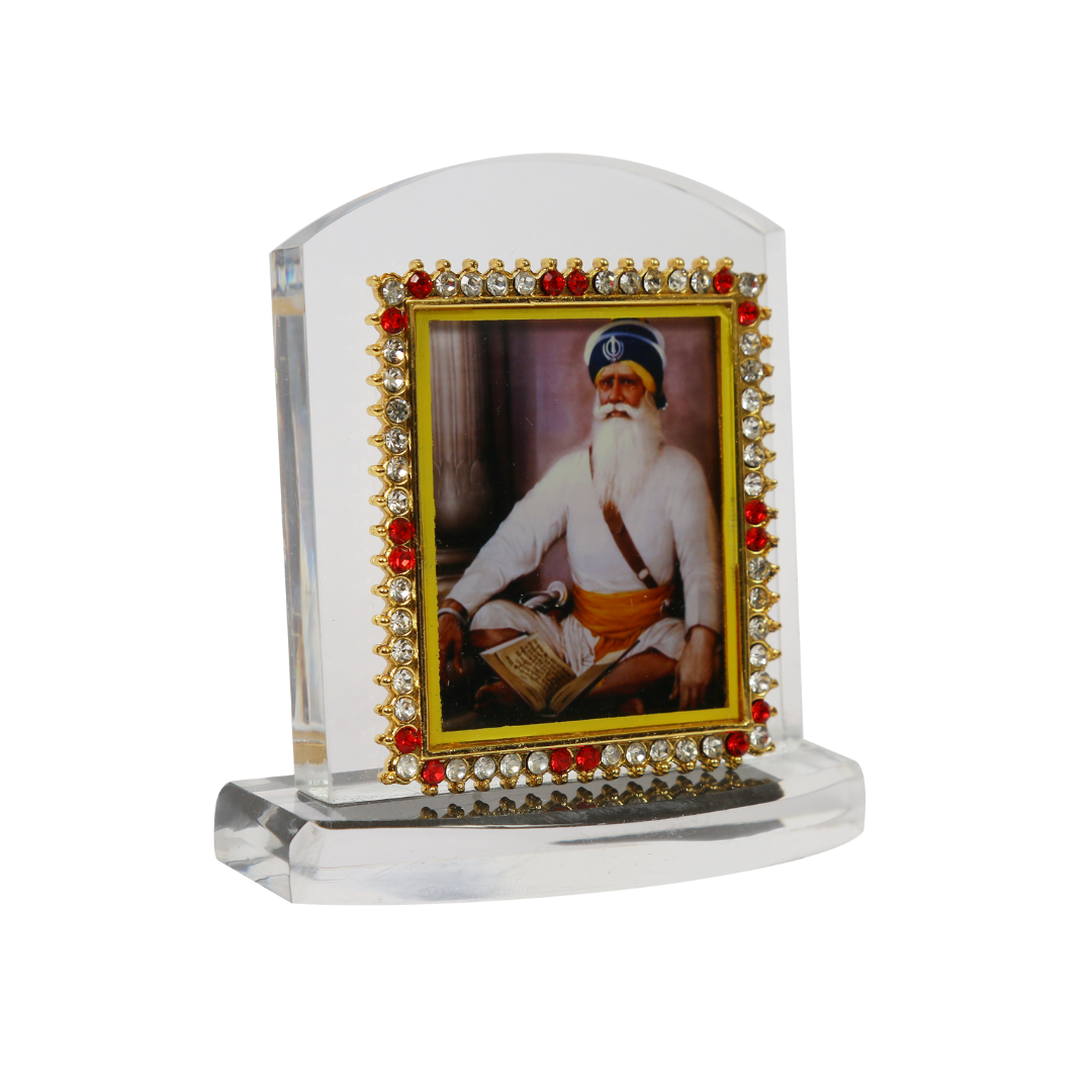 Heavy Acrylic Car Dashboard Idol Baba Deep Singh Ji