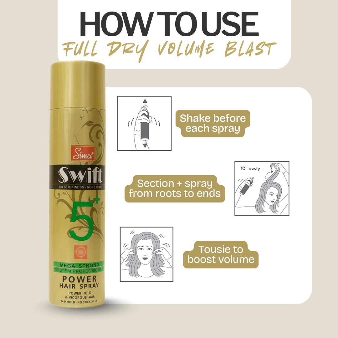 Simco Gold Swift Spray 5+ Beard Hair Styler & Fixer