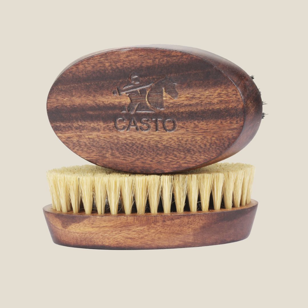 CASTO Beard Brush With 100% Natural Boar Bristles
