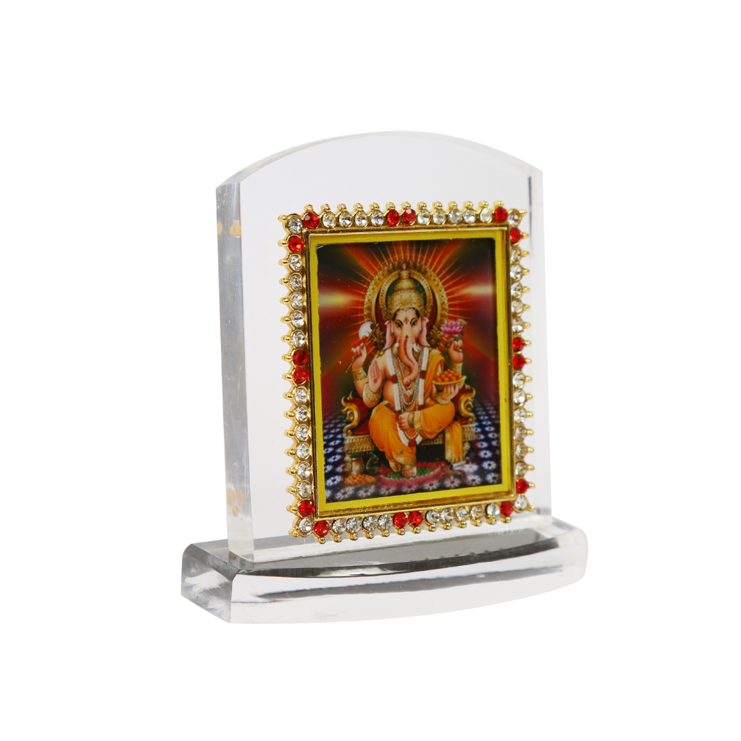 Heavy Acrylic Car Dashboard Idol Ganpati Ji