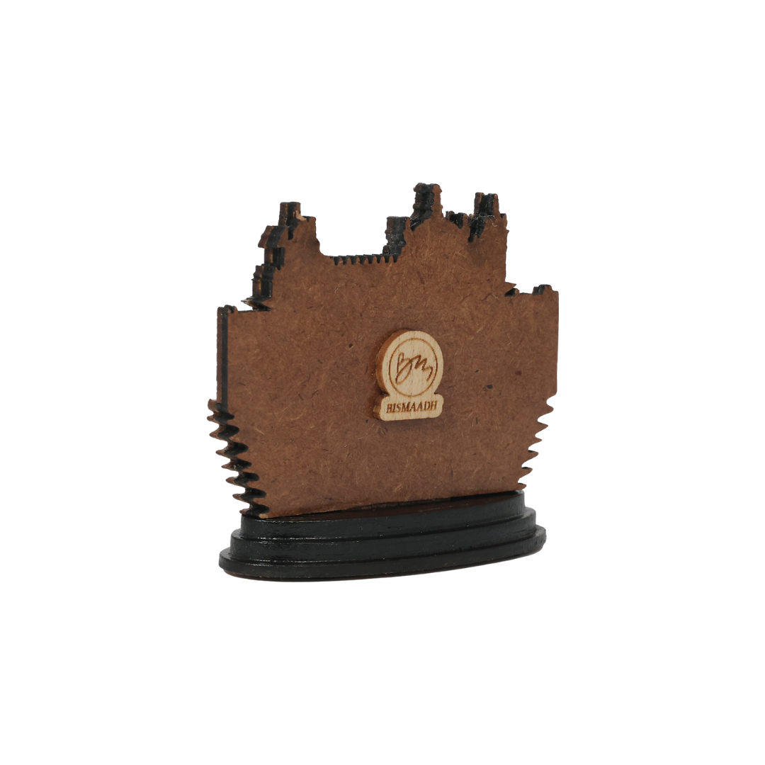 Wooden Spiritual Car Dashboard Stand Golden Temple
