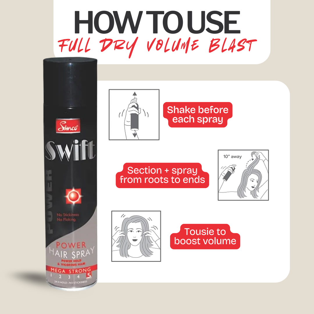 Simco Swift Mega Strong Hair Spray Black (250 ml)