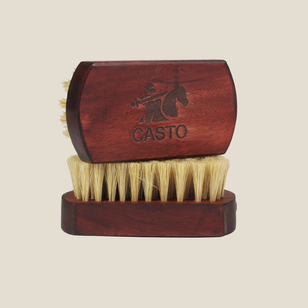 CASTO Beard Brush With 100% Natural Boar Bristles (Medium Size)