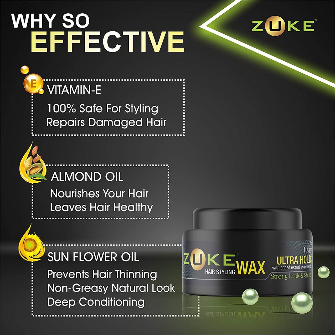 Zuke Hair Styling beard and Mouch Wax - 50gm