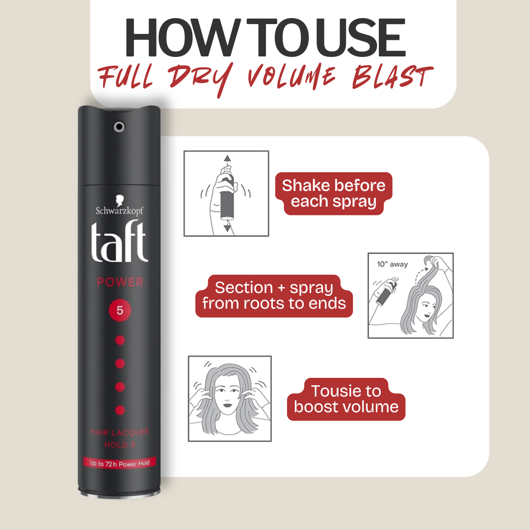 Schwarzkopf Taft Power Hair Lacquer Mega Strong Black 5 (250ml)