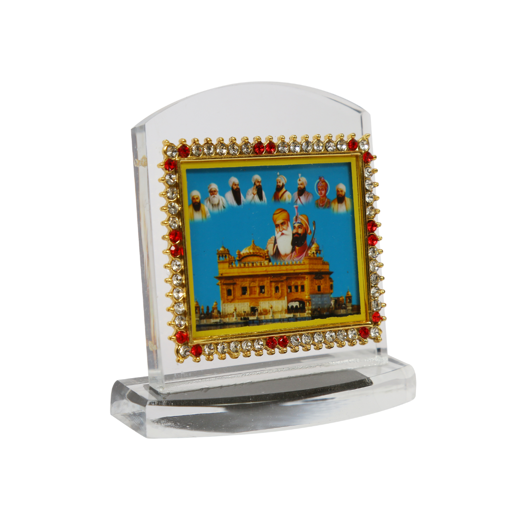 Heavy Acrylic Car Dashboard Idol Das Guru Golden Temple