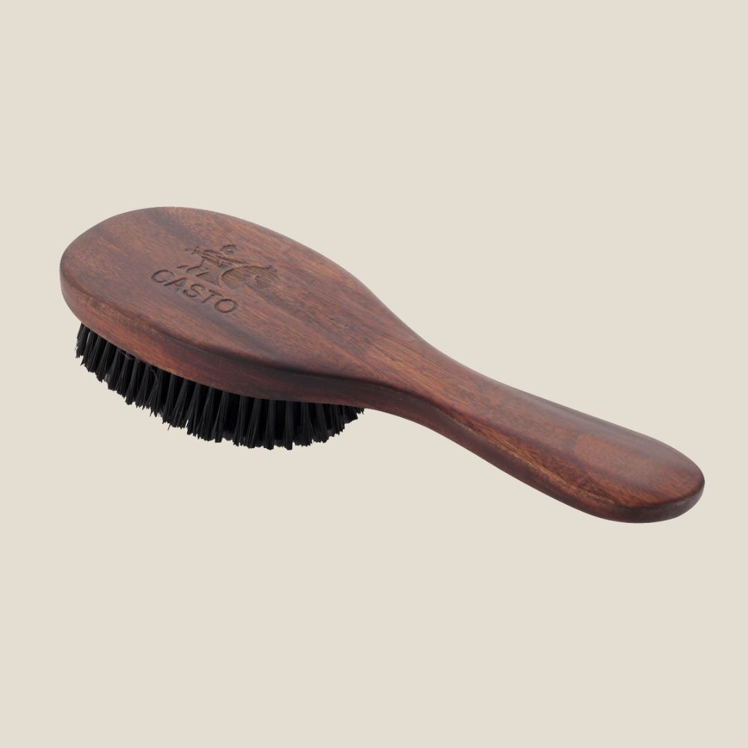 CASTO Handle Beard Brush With Nylon Bristles