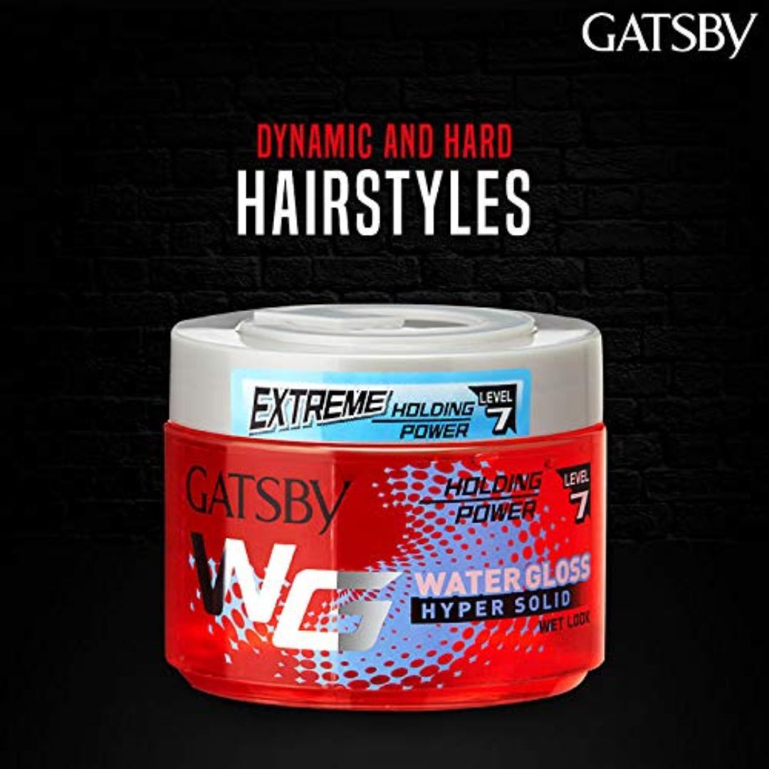 Gats by Water Gloss - Hyper Solid, Wet Look, Shine Effect, Long Lasting Hold, Non Sticky, Easy Wash Off, Holding Level 7, 300gm