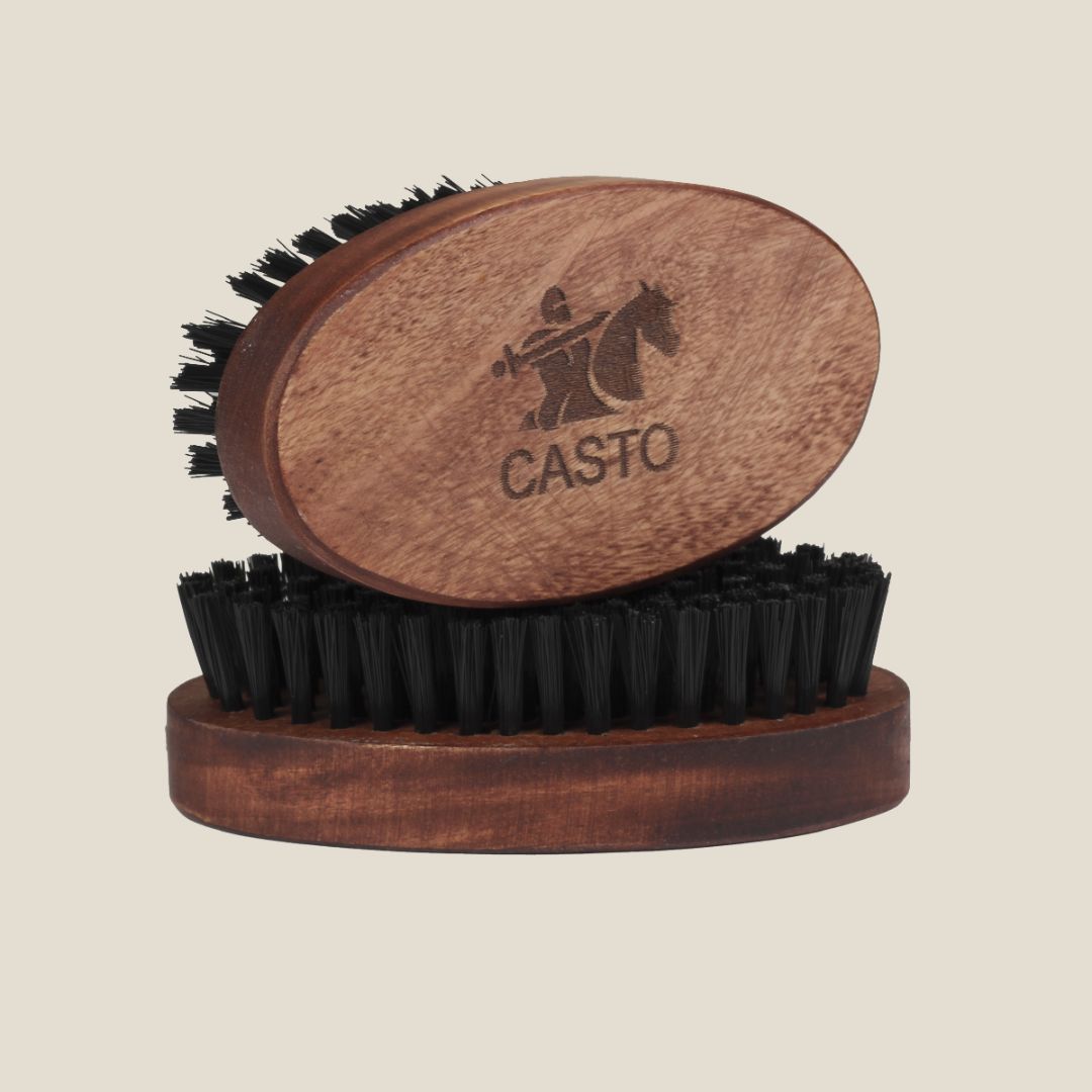 CASTO Beard Brush With Nylon Bristles Handle