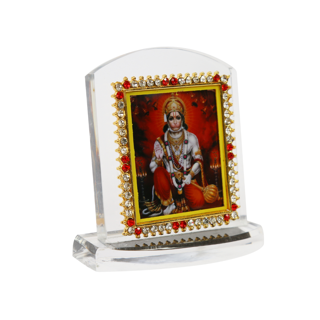 Heavy Acrylic Car Dashboard Idol Hanuman JI
