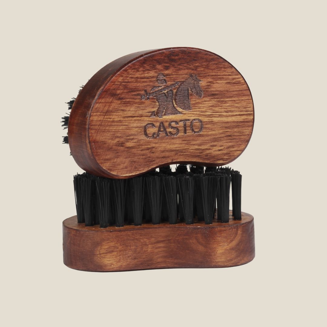 CASTO Beard Brush With Nylon Bristles (Travel Size)