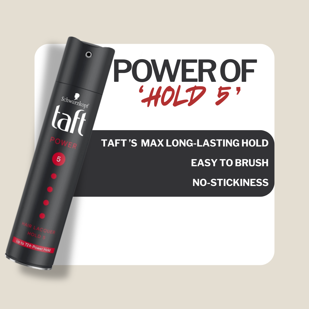 Schwarzkopf Taft Power Hair Lacquer Mega Strong Black 5 (250ml)